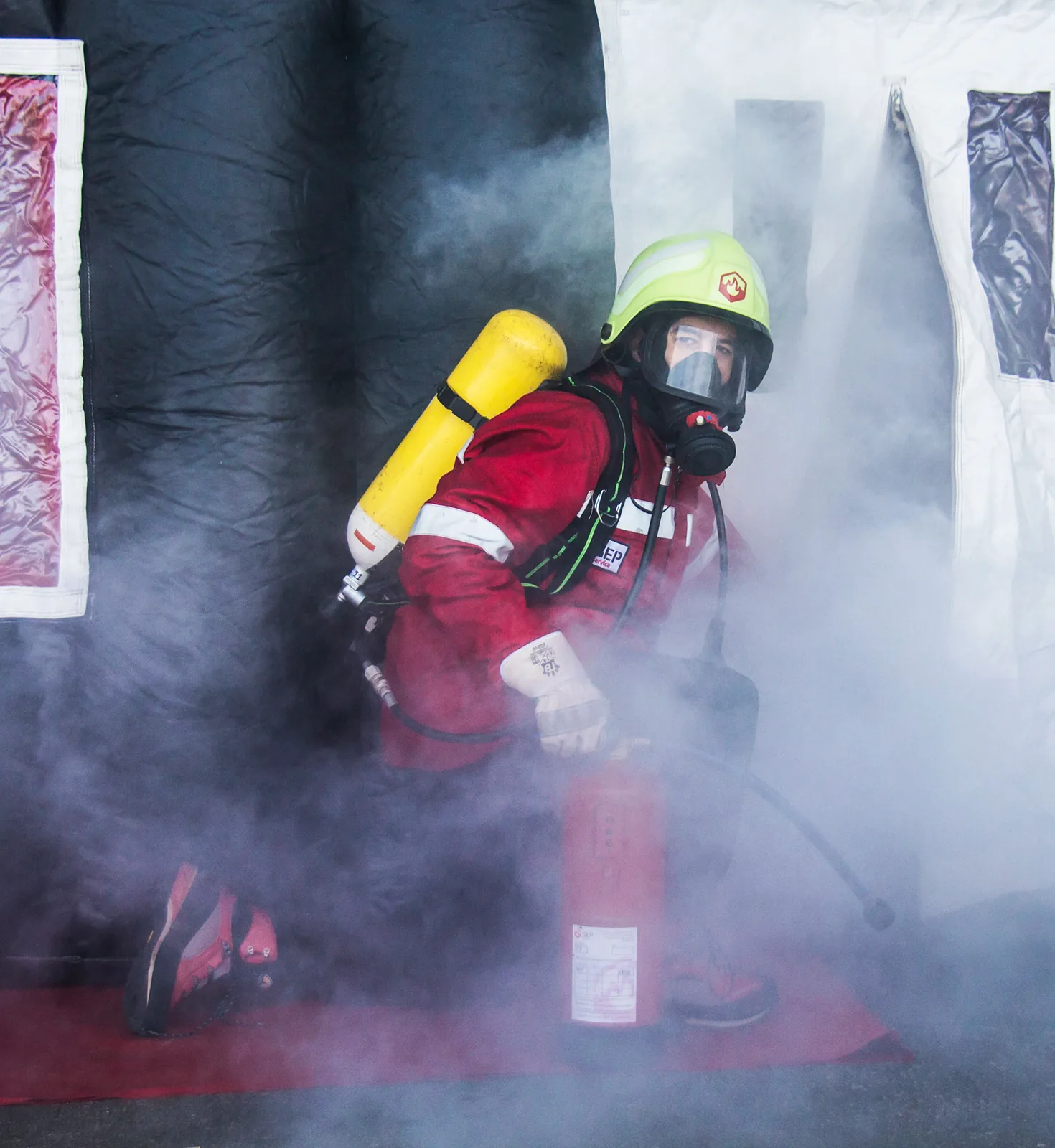 Curso avanzado de extinción de incendios con casa de humo y rescate