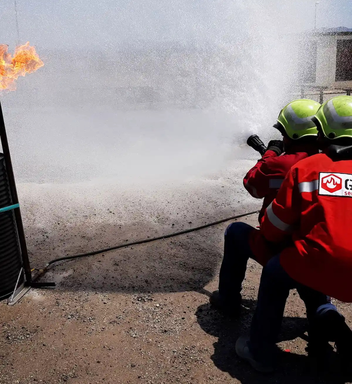 Profesores del curso avanzado en lucha contra incendios